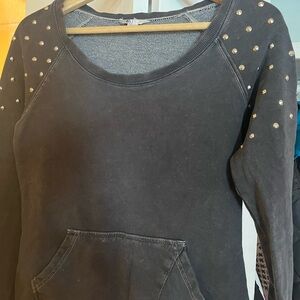 Volcom Black Sweatshirt with Silver Accents